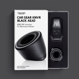 Funda para pomo de palanca de cambios de coche, protector de pomo de cambio de cuero negro 8280 para vehículos con transmisión manual - Product Image 1