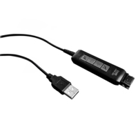 Câble adaptateur USB DA95 QD à déconnexion rapide avec contrôle du volume et du silence intégré, cordon de remplacement pour casque de centre d'appels