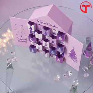 Calendario <span class=keywords><strong>de</strong></span> Adviento Biodegradable con Cajones Deslizantes para Cosméticos, Caja <span class=keywords><strong>de</strong></span> Regalo <span class=keywords><strong>de</strong></span> <span class=keywords><strong>Maquillaje</strong></span> para Navidad - Product Image 3