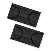 Masque facial respirant noir à la mode pour adultes en tissu non tissé et tissu non tissé soufflé à chaud