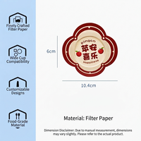 Papier filtre à café jetable recyclé de qualité supérieure, épais, personnalisé avec impression sur mesure, vente en gros directe usine