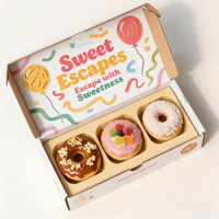 Boîtes en papier personnalisées avec logo imprimé pour emballages de pâtisseries, desserts, mochi, beignets, etc.