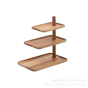 Cross-border wooden <b>spice</b> <b>rack</b>, household kitchenware storage <b>rack</b>, condiment <b>jar</b> countertop <b>spice</b> and cake multi-layer storage - Product Image 5
