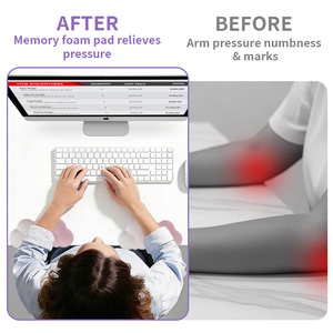 Protectores de Esquina en Forma de L Personalizados con Almohadilla de Memoria para Teclado, Paquete de 2, Almohadilla de Ratón en Forma de L para Reposamuñecas de Oficina - Product Image 3