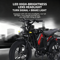 Vélo Électrique Urbain à Succès Commercial 48V 1000W Double Moteur Pneus Larges E-bike Sans Balais Double Suspension Pneus Neige Tout-Terrain Batterie Lithium