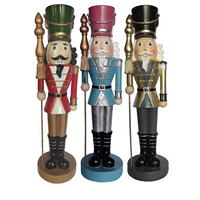 Collection de casse-noisettes empilables en résine traditionnelle, statuettes festives de Noël pour décoration intérieure