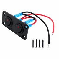 Panel de Control Personalizado para Vehículos Todoterreno - Juego de Interruptores Basculantes LED Rojos Delgados Tipo Ojo de Gato para Jeep 4x4 UTV Side-by-Side Retrofit