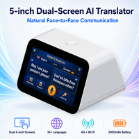 Dispositif de traduction IA à double écran OEM ODM, traduction vocale en temps réel pour plus de 35 langues, pour distributeurs, hôtels et taxis