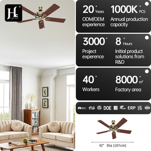 52-inch decorative chandelier <b>ceiling</b> fan for living room & dining room, vintage <b>ceiling</b> fan with <b>remote</b> <b>control</b> - Product Image 4