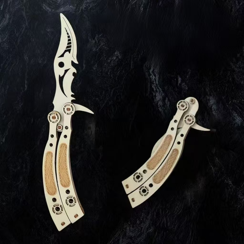Cuchillo mariposa de madera