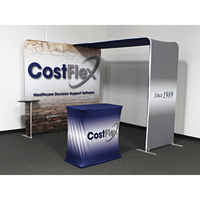 Stand d'exposition portable en tissu tendu 10x10 pieds, logo personnalisé, stand d'exposition pour salon professionnel