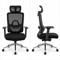 Chaise de bureau ergonomique rotative à hauteur réglable en maille respirante, best-seller, avec appui-tête