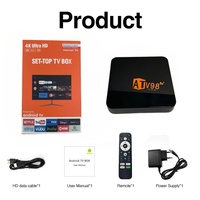 Reproductor de Red para TV con Android 14, 4K, Control por Voz, Doble Banda 5G para ATV, Comercio Exterior
