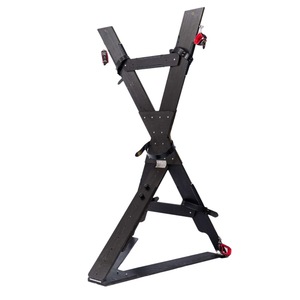 Cadre de retenue en <span class=keywords><strong>bois</strong></span> pour bondage BDSM, modèle Croix de Saint-Antoine, avec menottes en cuir réglables, support de position SM pour adultes et base détachable - Product Image 6