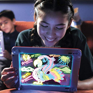 I giocattoli educativi di arte dei bambini che scrivono il blocco magico della tavola di arte creativa illuminano il cuscinetto di disegno 3D - Product Image 5