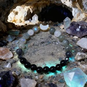 Bracelet en pierre naturelle avec perles de verre colorées, énergie positive, article à forte marge de profit, réduction sur les achats en volume - Product Image 2