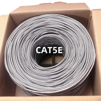   Câble Ethernet Cat5e UTP OFC CCA PVC testé, 24AWG, 4 paires, fil de cuivre massif pour réseau, câblage CCTV POE, paire torsadée