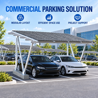 Système de montage de carport solaire en aluminium sur mesure, certifié CE, structure de stationnement double, surface anodisée, résistant aux vents
