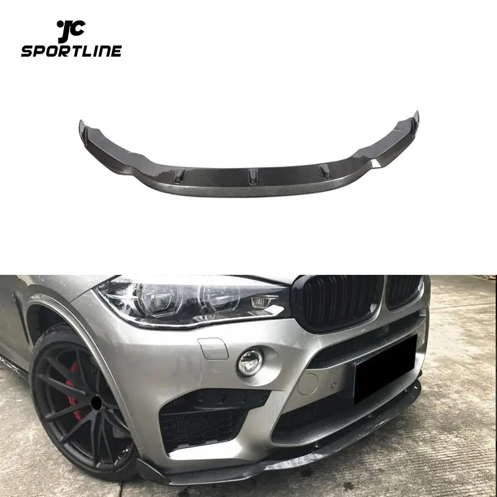 Spoiler a labbro paraurti anteriore in fibra di carbonio per BMW F86 X6M F85 X5M 2015-2018