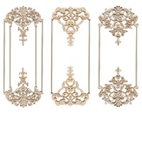 Décorations en bois gravées à la main en forme de fleur, design personnalisé, pour meubles et décorations murales