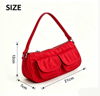Sac à bandoulière vintage en nylon, décontracté, multi-poches, léger, pour femme, idéal pour les sorties et le quotidien