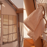 Tente gonflable de camping imperméable à trois couches de 12 mètres carrés pour le glamping en plein air, les pique-niques, la randonnée et les aventures