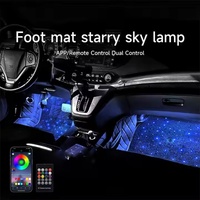 Tapis de sol de voiture LED Starlight, tapis en fibre optique, 4 pièces, pour décorer les tapis de voiture LED pour Tesla Model 3/Y