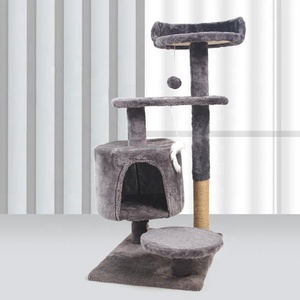 <b>Cat</b> <b>Tree</b> House Climbing Frame <b>Cute</b> Large <b>Cat</b> <b>Trees</b> and Scratcher Sisal Wood Pet <b>Cat</b> <b>Tree</b> Tower - Product Image 4