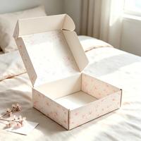 Boîte en carton ondulé personnalisée avec logo, écologique, vernissage, gaufrage, paillettes, pour expédition aérienne, cadeau, emballage multicolore, petite taille