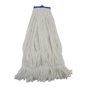 24 oz. Tête de balai en fibre de rayonne blanche à plat pour usage domestique (12/carton) - Product Image 5