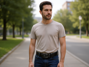 Cinturón de Cuero Genuino para Hombre con Hebilla Automática de 3.5cm y 125cm, Estilo Formal - Product Image 2