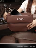 Boîte de rangement universelle pliable en cuir PU pour l'espace entre les sièges de voiture, organisateur de fente latérale pour téléphone, clés et cartes