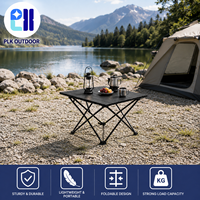 Table de camping pliable avec logo personnalisé, mobilier d'extérieur portable en aluminium pour les marques d'extérieur
