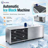 Machine industrielle commerciale de fabrication de blocs de glace en acier inoxydable pour le marché africain, grande machine industrielle de fabrication de blocs de glace en saumure, prix usine