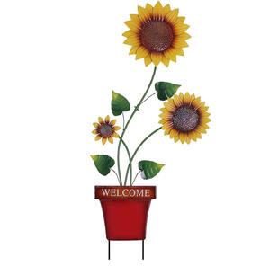 Piquet de jardin de fleurs solaires robustes en fer à l'épreuve des chiens et des ratons laveurs à ressort - Product Image 6