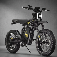 VTT électrique tout-terrain de niveau débutant, 48V 3000W, batterie lithium sans balais, pneus larges, cadre en acier haute teneur en carbone, suspension intégrale