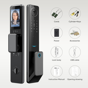 Locstar Smart Fingerprint Cerradura Inteligente Caméra de sécurité numérique Serrure de porte automatique Wifi avec <span class=keywords><strong>reconnaissance</strong></span> faciale 3d pour la maison - Product Image 5