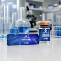 Etiquetas Personalizadas para Botellas de Péptidos de 5 ml, Etiquetas ODM con Impresión Impermeable para Fabricantes de Envases de Laboratorio