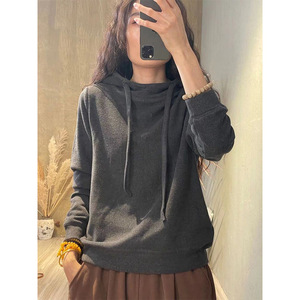 Women Fleece Hooded Sweatshirt Long Sleeve Soft Breathable Casual Autumn <b>Winter</b> <b>Top</b> Orange - Product Image 4