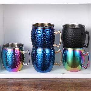 Achetez en gros une tasse en marteau personnalisée tasse <span class=keywords><strong>de</strong></span> mule <span class=keywords><strong>de</strong></span> Moscou avec un placage lisse pour le vin <span class=keywords><strong>de</strong></span> Mojito <span class=keywords><strong>de</strong></span> <span class=keywords><strong>bière</strong></span> <span class=keywords><strong>de</strong></span> café, couleur arc-en-ciel - Product Image 2