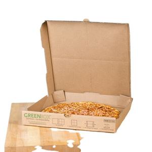 Caja de Pizza Corrugada Personalizada con MOQ Pequeño, Tamaño Fiesta 25x17 Pulgadas, Biodegradable, Aprobada por la FDA, para Pizzería Local - Product Image 2