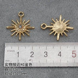 2025 vente chaude bricolage KoreanCrown matériel en forme spéciale pointu mode multi-angle étoile pendentif boucles d'oreilles alliage accessoires - Product Image 3