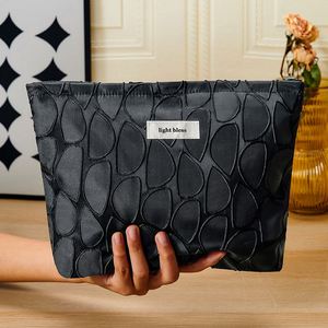 Portable Women's Multifunctional Cosmetic Bag with Holographic Zipper Closure Size Wash <b>Liner</b> Storage Bag - Product Image 3