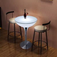 Meuble LED de table rechargeable à énergie solaire RGB 16 couleurs pour décoration de jardin, idéal pour bars et discothèques en extérieur