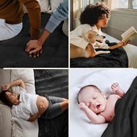 Couverture imperméable Sacred Weapon VIP Deluxe Queen King, protège-matelas en polaire sherpa, jeté noir 80 x 80 pouces - Cuddle Puddle Bed