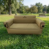 Canapé gonflable moderne portable pour deux personnes, chaise longue de camping en plein air, chaise de plage pliable imperméable, lit de plage, tissu Oxford 900D