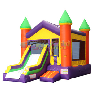 Château gonflable de saut d'obstacles pour enfants, château gonflable de fête, combo avec toboggan, vente en gros - Product Image 2