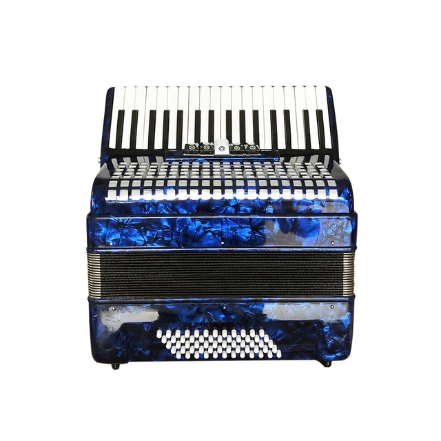 SEASOUND OEM JP3460 Blue Professional Piano Keyboard Accordion 34 Keys 60 Bass 5 Registers Diatonic Conformation