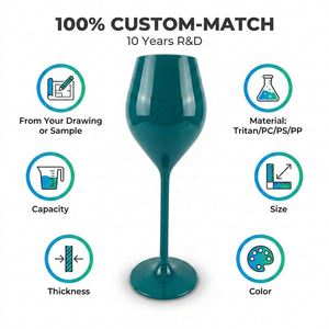 Copa de Vino de Plástico de 130 ml con Logotipo Personalizado, Fábrica OEM, Copa de Vino Irrompible de Tritán, Copa de Champán para Bodas y Fiestas - Product Image 3