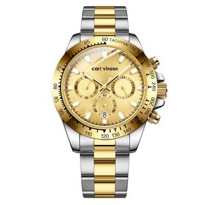 Reloj de hombre luminoso fecha cuarzo multifuncional deportivo tres ojos reloj de pulsera de seis manecillas - Product Image 5